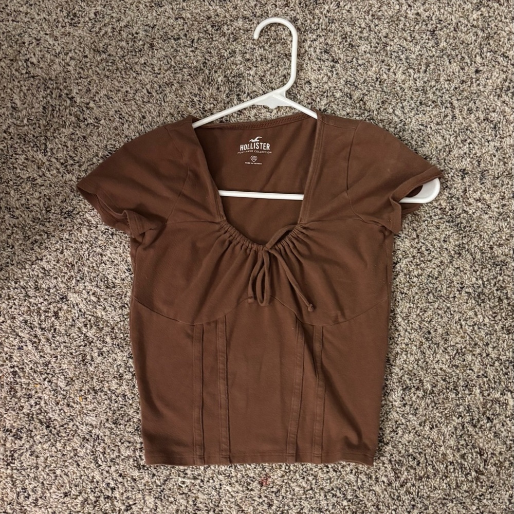 Hollister Chocolate Brown Blouse